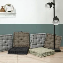 Beautissu Mila Lot De 4 Coussins De Chaise 40 X 40 Cm Nature -banc et tabouret Soldes Boutique 15771207 5