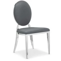 COTECOSY Lot De 4 Chaises Médaillon Sofia Gris - Gris 8 COTECOSY Lot De 4 Chaises Médaillon Sofia Gris - Gris -banc et tabouret Soldes Boutique 15811960 2