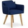 COTECOSY Chaise / Fauteuil Scandinave Gybson Tissu Bleu - Bleu -banc et tabouret Soldes Boutique 15812318 1
