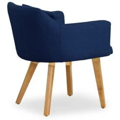 COTECOSY Chaise / Fauteuil Scandinave Gybson Tissu Bleu - Bleu -banc et tabouret Soldes Boutique 15812318 4