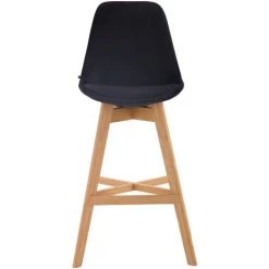CLP Tabouret De Bar Cannes En Velours Noir Nature -banc et tabouret Soldes Boutique 15871862 2