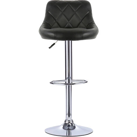 WYCTIN Hofuton Tabouret De Bar Lot De 4 Avec Siège Bien Rembourré, En Cuir Artificiel Chaise De Bar Similicuir, Noir 6 WYCTIN Hofuton Tabouret De Bar Lot De 4 Avec Siège Bien Rembourré, En Cuir Artificiel Chaise De Bar Similicuir, Noir – Image 4