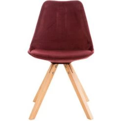 CLP Chaise De Salle à Manger Pegleg Velours - Carré Rouge Nature 8 CLP Chaise De Salle à Manger Pegleg Velours - Carré Rouge Nature -banc et tabouret Soldes Boutique 15905343 2