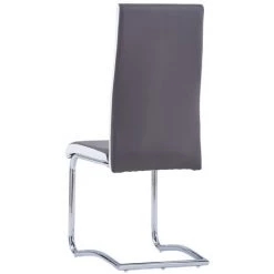 Chaises De Salle à Manger Cantilever Similicuir 2 Pcs Gris VidaXL 11 Chaises De Salle à Manger Cantilever Similicuir 2 Pcs Gris VidaXL -banc et tabouret Soldes Boutique 15921484 5