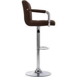 Chaise De Bar Tissu Marron VidaXL -banc et tabouret Soldes Boutique 16216479 3