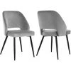 SONGMICS Lot De 2 Chaises De Salle à Manger, Chaise De Loisirs Moderne En Velours, Chaise De Cuisine Rembourrée Avec Pieds En Métal, Pour Salon, Gris LDC81GY - Gris 2 SONGMICS Lot De 2 Chaises De Salle à Manger, Chaise De Loisirs Moderne En Velours, Chaise De Cuisine Rembourrée Avec Pieds En Métal, Pour Salon, Gris LDC81GY - Gris -banc et tabouret Soldes Boutique 16445625 1