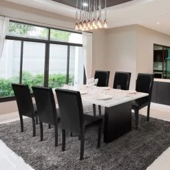 IDMARKET Lot De 6 Chaises HANNAH Noires Pour Salle à Manger - Noir