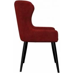Chaises De Salle à Manger Velours 2 Pcs Rouge VidaXL -banc et tabouret Soldes Boutique 16633671 4