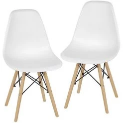 OOBEST Lot De 6 Chaises Retro De Nordic Design Blanc -banc et tabouret Soldes Boutique 16780802 3