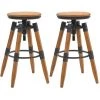 ASUPERMALL Tabourets De Bar Reglables 2 Pcs Bois De Sapin 53,5 X 53,5 X 79 Cm 2 ASUPERMALL Tabourets De Bar Reglables 2 Pcs Bois De Sapin 53,5 X 53,5 X 79 Cm -banc et tabouret Soldes Boutique 16803687 1