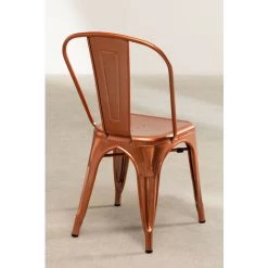 Chaise Empilable Brossée LIX SKLUM Acier Cuivre - Cuivre -banc et tabouret Soldes Boutique 16857683 4