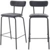 RENDEZ VOUS DéCO Chaise De Bar Mi-hauteur Lili Gris Anthracite 65cm (lot De 2) - Gris -banc et tabouret Soldes Boutique 16867191 1