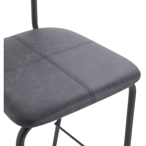 RENDEZ VOUS DéCO Chaise De Bar Mi-hauteur Lili Gris Anthracite 65cm (lot De 2) - Gris 6 RENDEZ VOUS DéCO Chaise De Bar Mi-hauteur Lili Gris Anthracite 65cm (lot De 2) - Gris – Image 4