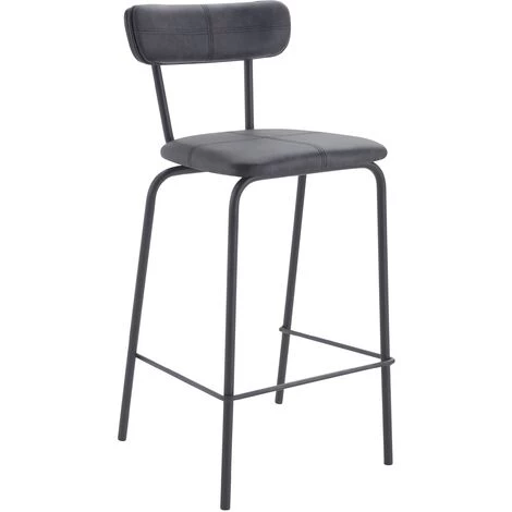 RENDEZ VOUS DéCO Chaise De Bar Mi-hauteur Lili Gris Anthracite 65cm (lot De 2) - Gris 7 RENDEZ VOUS DéCO Chaise De Bar Mi-hauteur Lili Gris Anthracite 65cm (lot De 2) - Gris – Image 5