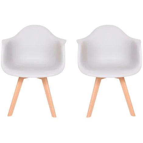 HOBAG Lot De Deux Chaises Scandinave APO Gris - Gris 3 HOBAG Lot De Deux Chaises Scandinave APO Gris - Gris