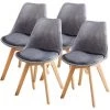 HOBAG Lot De Quatre Chaises Scandinaves FREAM GRIS - Gris 2 HOBAG Lot De Quatre Chaises Scandinaves FREAM GRIS - Gris -banc et tabouret Soldes Boutique 16895323 1
