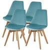 HOBAG Lot De Quatre Chaises Scandinaves FREAM TVERT MENTHE - Vert Menthe -banc et tabouret Soldes Boutique 16895329 1