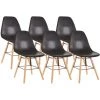 HOBAG Lot De Six Chaises Scandinave FARY Noir - Noir 1 HOBAG Lot De Six Chaises Scandinave FARY Noir - Noir -banc et tabouret Soldes Boutique 16895340 1