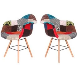 HOBAG Lot De Deux Chaises Scandinaves KOOL - PATCHWORK