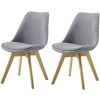 HOBAG Lot De Deux Chaises Scandinaves BIMS Gris Clair - Gris Clair -banc et tabouret Soldes Boutique 16895384 1