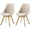 HOBAG Lot De Deux Chaises Scandinaves BIMS TAUPE - Taupe -banc et tabouret Soldes Boutique 16895389 1