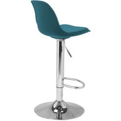 IDMARKET Lot De 2 Tabourets De Bar KARL Design Bleu Canard - Bleu -banc et tabouret Soldes Boutique 16898382 5