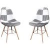 HOBAG Lot De Deux Chaises Scandinaves PABLITO - PATCHWORK -banc et tabouret Soldes Boutique 16908735 1