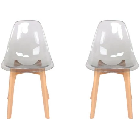 HOBAG Lot De Deux Chaises Scandinaves FLEXI Noir - Noir 3 HOBAG Lot De Deux Chaises Scandinaves FLEXI Noir - Noir