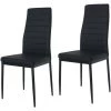 HOBAG Lot De 2 Chaises De Salle à Manger VALENTIN Noir - Noir 1 HOBAG Lot De 2 Chaises De Salle à Manger VALENTIN Noir - Noir -banc et tabouret Soldes Boutique 16908787 1