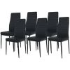 HOBAG Lot De 6 Chaises De Salle à Manger VALENTIN Noir - Noir -banc et tabouret Soldes Boutique 16908789 1