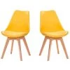 HOBAG Lot De Deux Chaises Scandinave VLSY Jaune - Jaune 1 HOBAG Lot De Deux Chaises Scandinave VLSY Jaune - Jaune -banc et tabouret Soldes Boutique 16908812 1