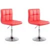 CLP Lot De 2 Chaises Lounge Palma V2 En Similicuir Rouge -banc et tabouret Soldes Boutique 17089899 1