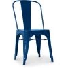 TOLIX STYLE Chaise Stylix - Siège Carré - Métal Bleu Foncé - Fer - Bleu Foncé -banc et tabouret Soldes Boutique 17287915 1