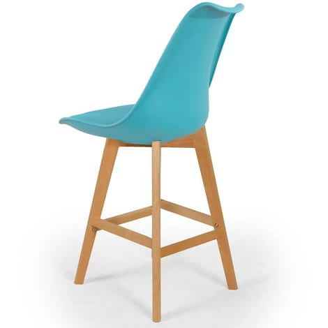 INTENSEDECO Lot De 4 Chaises Hautes Style Scandinave Catherina Bleu - H65cm - Bleu 6 INTENSEDECO Lot De 4 Chaises Hautes Style Scandinave Catherina Bleu - H65cm - Bleu – Image 4