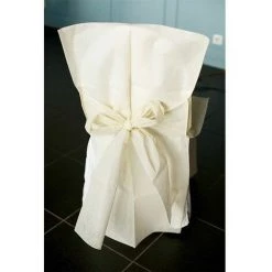 SANTEX Housse De Chaise Avec Nœud Gris X10 - Gris -banc et tabouret Soldes Boutique 17748955 2