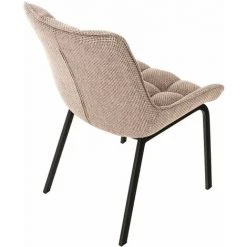 CLP Chaise Saranda En Tissu Marron Terre Noir -banc et tabouret Soldes Boutique 17997700 4