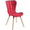 CLP Chaise De Salle à Manger Odda En Tissu Rouge Nature -banc et tabouret Soldes Boutique 18032589 1