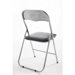 DéCOSHOP26 Chaise De Cuisine Pliable Noir Pied En Métal Chromé - Noir -banc et tabouret Soldes Boutique 18055021 3