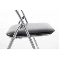 DéCOSHOP26 Chaise De Cuisine Pliable Noir Pied En Métal Chromé - Noir -banc et tabouret Soldes Boutique 18055021 4