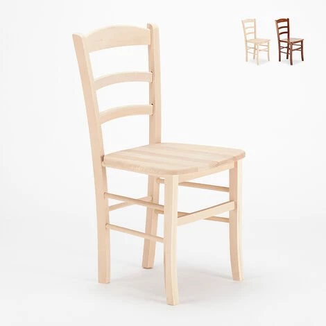 AHD AMAZING HOME DESIGN Chaises En Bois Rustique Pour Bar De Salle à Manger Et Brasserie Paesana Wood | Beige 3 AHD AMAZING HOME DESIGN Chaises En Bois Rustique Pour Bar De Salle à Manger Et Brasserie Paesana Wood | Beige