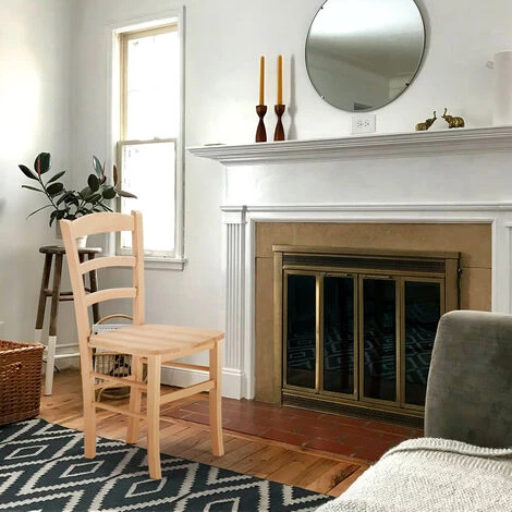 AHD AMAZING HOME DESIGN Chaises En Bois Rustique Pour Bar De Salle à Manger Et Brasserie Paesana Wood | Beige 4 AHD AMAZING HOME DESIGN Chaises En Bois Rustique Pour Bar De Salle à Manger Et Brasserie Paesana Wood | Beige – Image 2