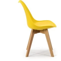VS VENTA-STOCK Pack 2 Chaises Klara JAUNE MOUTARDE . Pieds En Bois Et Assise Matelassée . Style Nordique - JAUNE 9 VS VENTA-STOCK Pack 2 Chaises Klara JAUNE MOUTARDE . Pieds En Bois Et Assise Matelassée . Style Nordique - JAUNE -banc et tabouret Soldes Boutique 18187231 4