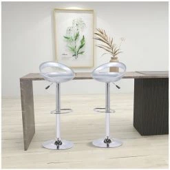 HABITAT ET JARDIN Lot De 2 Tabourets De Bar "Blue Lagoon" - Gris - Gris. 7 HABITAT ET JARDIN Lot De 2 Tabourets De Bar "Blue Lagoon" - Gris - Gris. -banc et tabouret Soldes Boutique 18243696 2