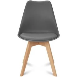 IDMARKET Lot De 6 Chaises SARA Gris Foncé Pour Salle à Manger - Gris -banc et tabouret Soldes Boutique 18254451 3