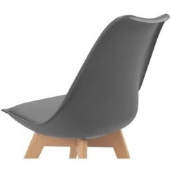 IDMARKET Lot De 6 Chaises SARA Gris Foncé Pour Salle à Manger - Gris -banc et tabouret Soldes Boutique 18254451 4