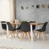 IDMARKET Lot De 6 Chaises SARA Noires Pour Salle à Manger - Noir -banc et tabouret Soldes Boutique 18254452 1