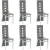 OOBEST Lot De 6 Chaises De Salle à Manger Cuir Artificiel - Gris -banc et tabouret Soldes Boutique 18379599 1