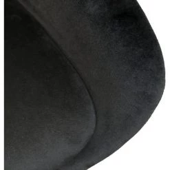 CASA BAOLI Lot 2 Chaises à Accoudoirs Adam Velours Noir - Noir -banc et tabouret Soldes Boutique 18442809 5