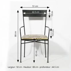 MADE IN MEUBLES Chaise Industrielle Manguier Et Métal White (lot De 2) - Noir -banc et tabouret Soldes Boutique 18479406 4