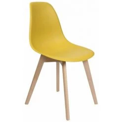 ALTOBUY MELYA - Lot De 2 Chaises Scandinaves Jaune Moutarde - Jaune -banc et tabouret Soldes Boutique 18483842 3